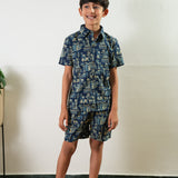 Indigo elephant cotton co-ords set