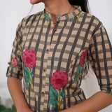 Red roses checkered cotton co-ords set