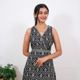 Radhi cotton waist dress - Onyx
