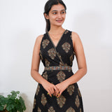 Radhi cotton waist dress - Dark black