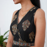 Radhi cotton waist dress - Dark black