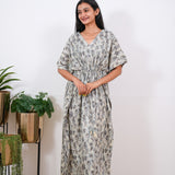 Off white fern pure cotton kaftan