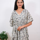 Off white fern pure cotton kaftan