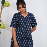 Royal blue cotton lounge sleep wear