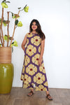 Aubergine cotton co-ords set(attached sleeves)