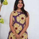 Aubergine cotton co-ords set(attached sleeves)