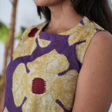 Aubergine cotton co-ords set(attached sleeves)