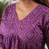Purple cotton maternity nursing comfies
