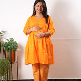 Tangerine cotton maternity nursing top
