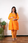 Tangerine cotton maternity nursing top