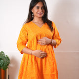 Tangerine cotton maternity nursing top