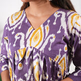 Violet geometric cotton maternity nursing comfies