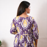 Violet geometric cotton maternity nursing comfies