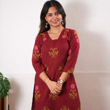 Deep red cotton co-ords set