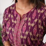 Purple geometric cotton co-ords set