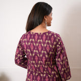 Purple geometric cotton co-ords set