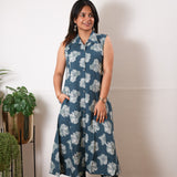 Ocean viscose shirt co-ords set (attached sleeves)