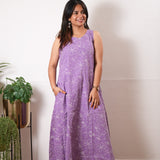 Lavender cotton co-ords set(attached sleeves)