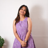 Lavender cotton co-ords set(attached sleeves)
