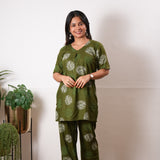 Olive maple cotton lounge sleep wear