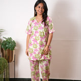 Pink daisies cotton lounge sleep wear