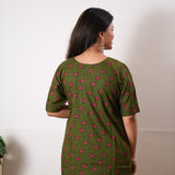 Red flora cotton lounge sleep wear