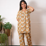 Mustard bouquet cotton lounge sleep wear