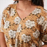 Mustard bouquet cotton lounge sleep wear