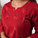Tomato red cotton co-ords set