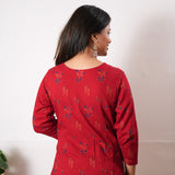 Tomato red cotton co-ords set