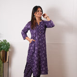 Violet cotton co-ords set