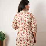 Pintex cotton short kurti-Lillies