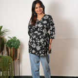 Peplum cotton short kurti - Onyx lillies
