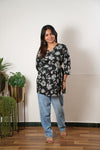 Peplum cotton short kurti - Onyx lillies