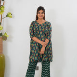 Pine green cotton Comfies