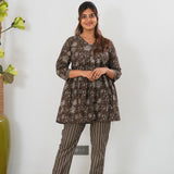 Brown orchid cotton comfies