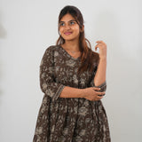 Brown orchid cotton comfies