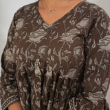 Brown orchid cotton comfies