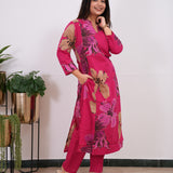 Rose angrakha cotton co-ords set