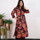 Coffee floral cotton co-ords set