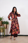 Coffee floral cotton co-ords set