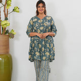 Marble blue cotton comfies