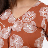 Rust brown cotton lounge sleep wear