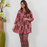 Dark pink tie and dye cotton comfies