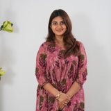 Dark pink tie and dye cotton comfies