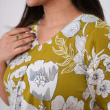 Gold floral cotton lounge sleep wear