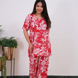 Crimson cotton lounge sleep wear