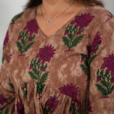 Beige tie and dye cotton comfies