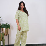 Pistachio cotton lounge sleep wear