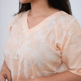 Peach floral cotton lounge sleep wear